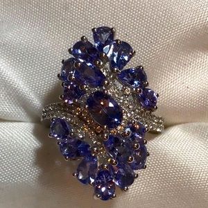 Genuine Tanzanite/Zircon 3.8 ctw  Sz 5, 7 & 8
